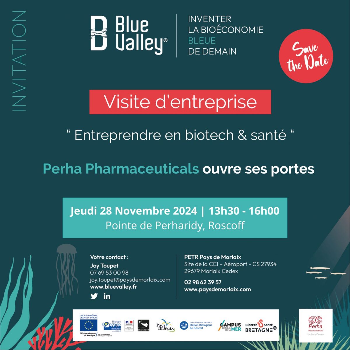 Blue Valley : visite d'entreprise "Entreprendre en Biotech & Santé" – Perha Pharmaceuticals ouvre ses portes